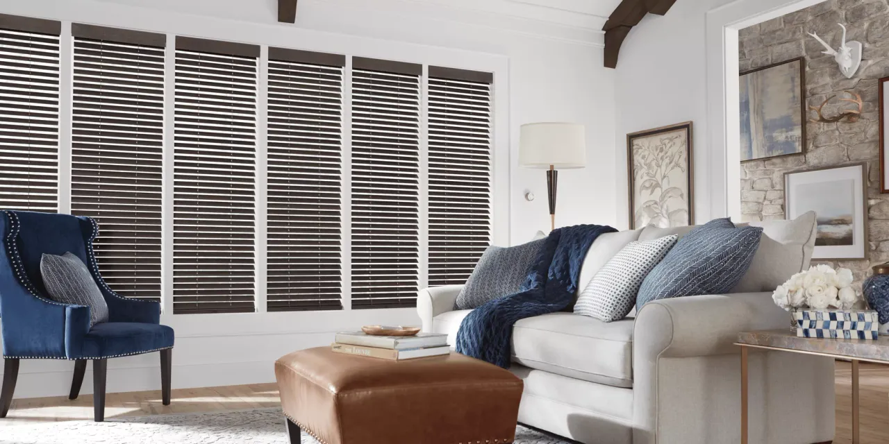 Hunter Douglas Parkland Wood Blinds for premium light control & elegant interiors