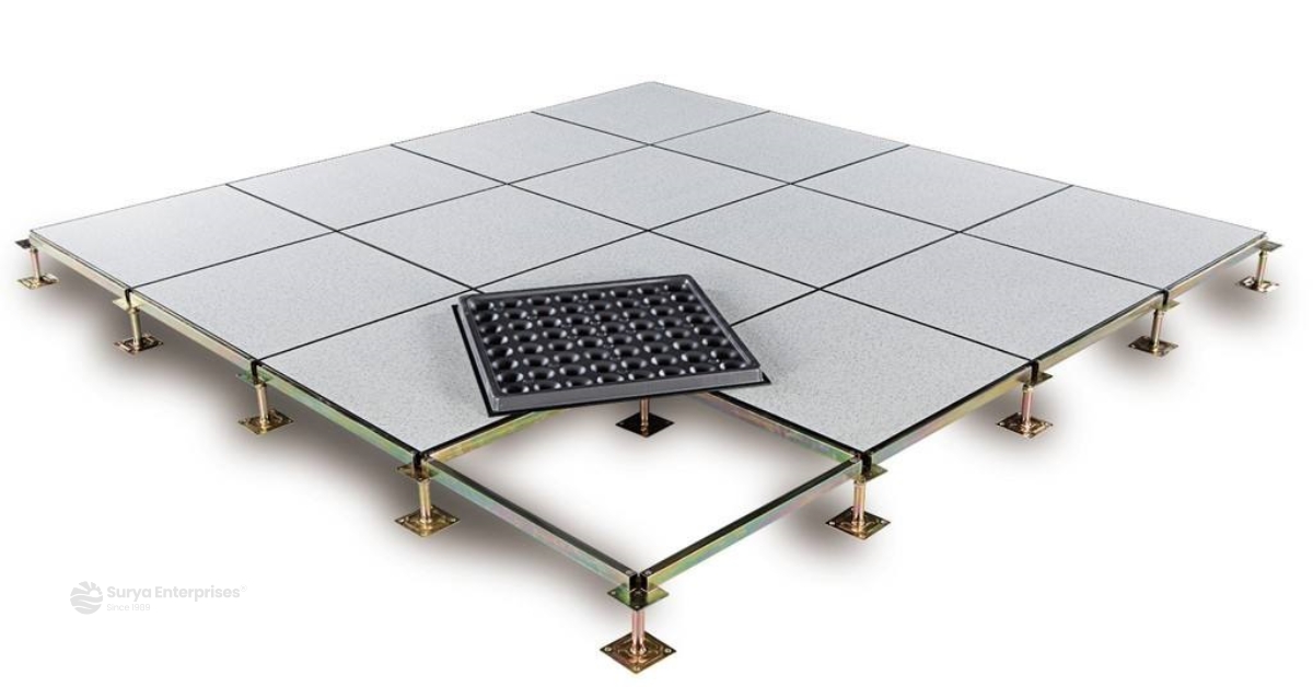 High-performance raised access flooring for cable management in office buildings and data centers