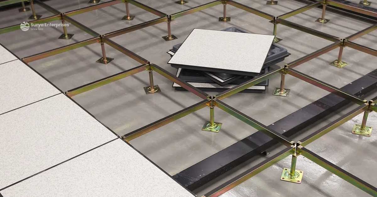 High-performance raised access flooring for cable management in office buildings and data centers unitile brand