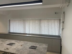 Premium blinds and cell ceiling installation at CA Virendra Prabhu Desai's office in Panjim, Goa
