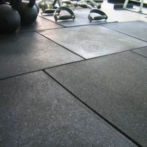 Gym Rubber Tiles Installed in Indoor Fitness Space