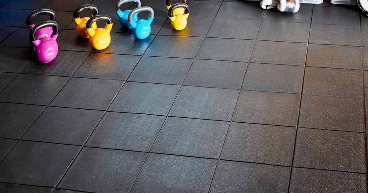 Gym Rubber Tiles for Indoor Fitness Flooring by Surya Enterprises Kerala