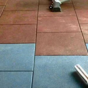 Interlocking Gym Rubber Tiles with Dumbbell